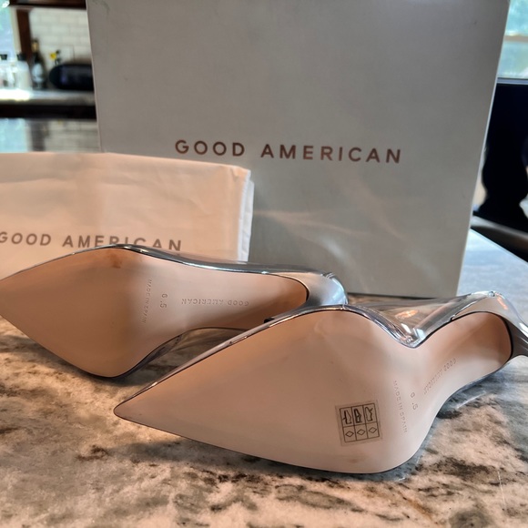 Good American CINDER-F*CKING-RELLA PUMP “glass” Cinderella Clear Heel Sz 6.5 - Picture 8 of 8